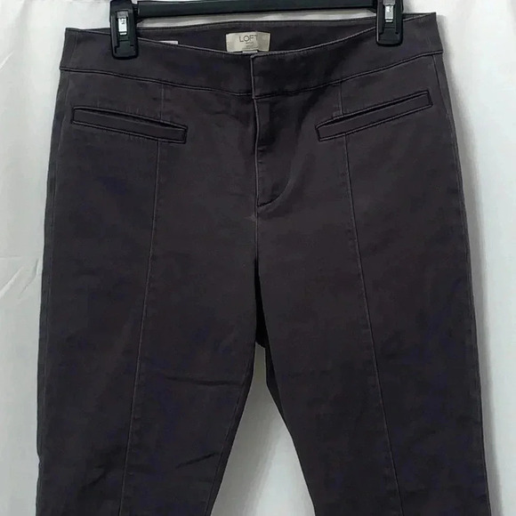 Women’s Loft Skinny Ankle Petite Pants Size 8P Charcoal Gray EUC - Picture 3 of 8